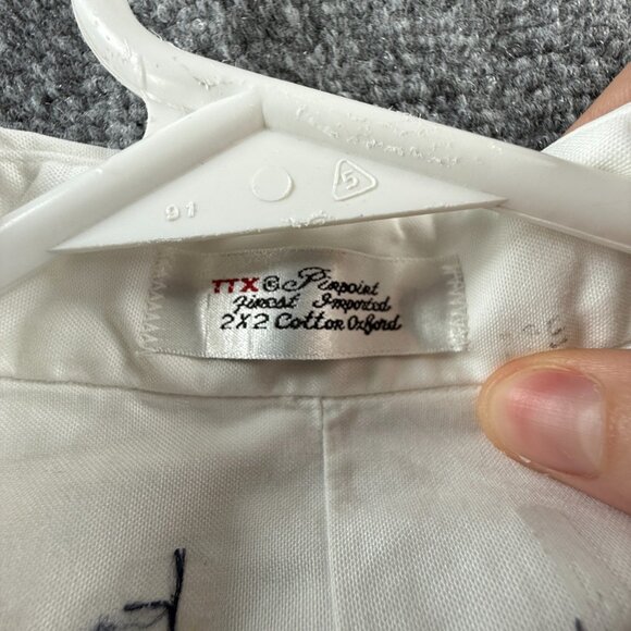 Gitman Bros 16 33 Cotton TTX Oxford USA Pinpoint Point White Shirt Men American - Picture 5 of 14